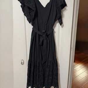 Eloquii Black V-neck Dress